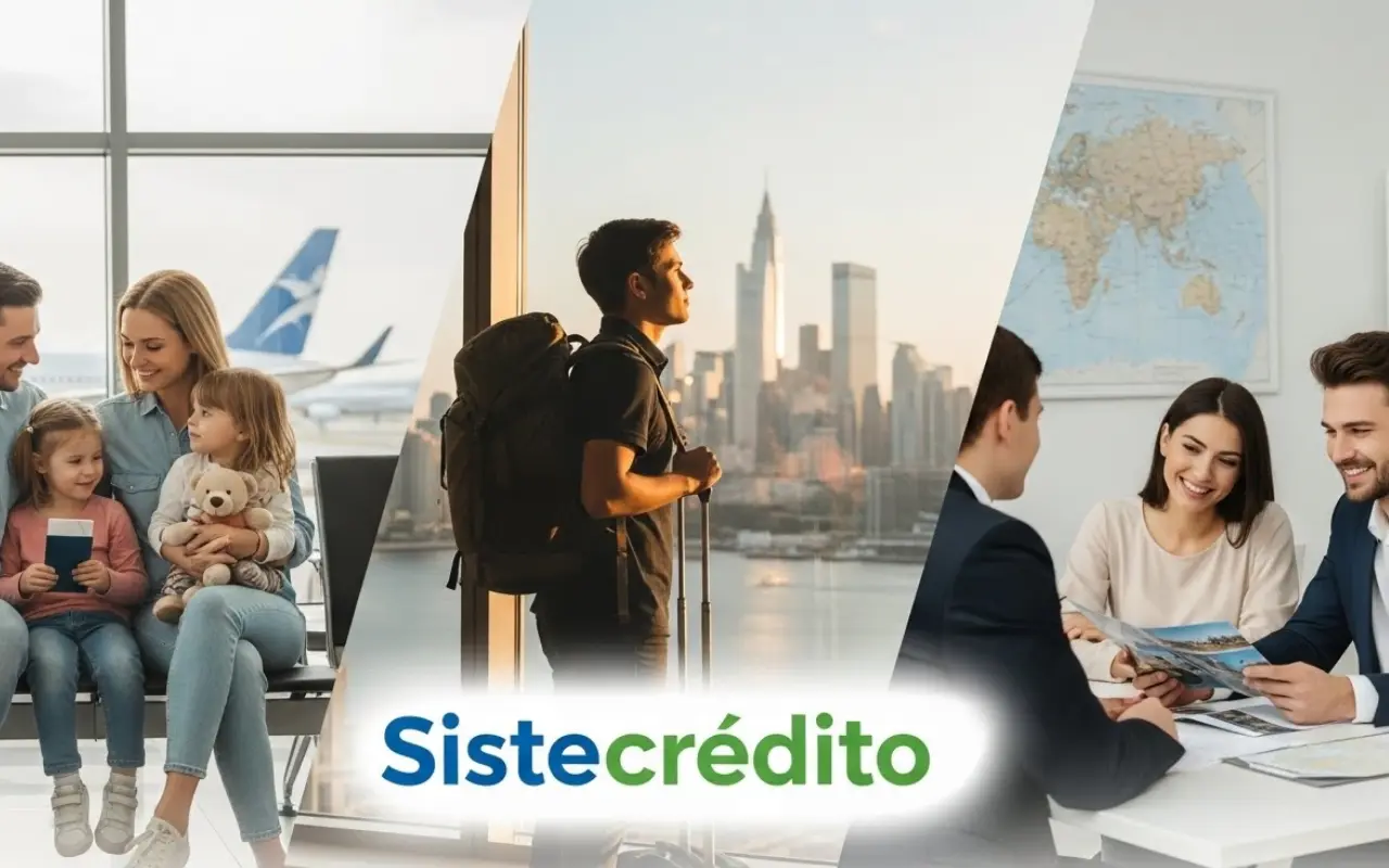 Logotipo de Sistecrédito en colores azul y verde.