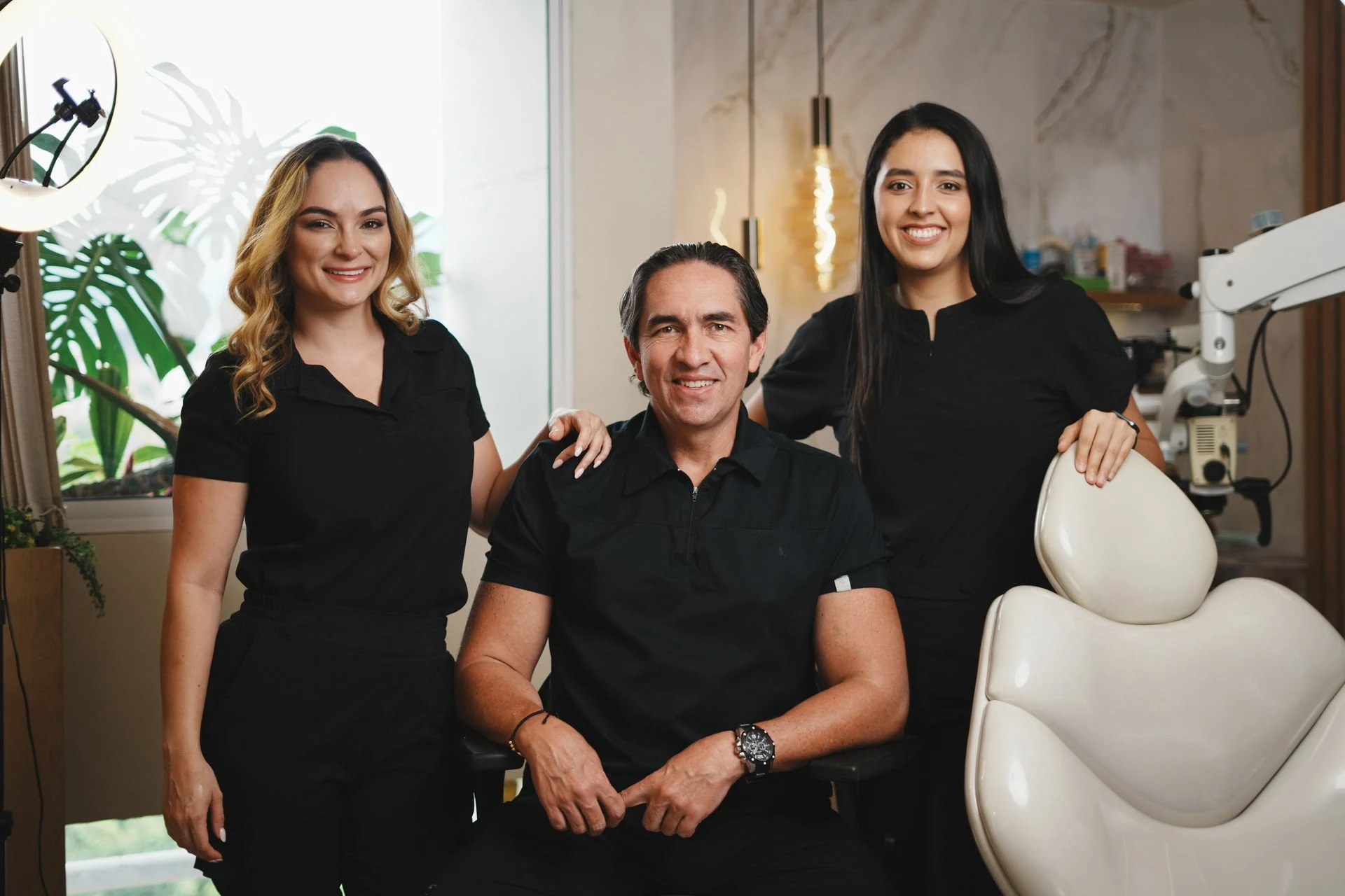 Dental team in a Medellin clinic