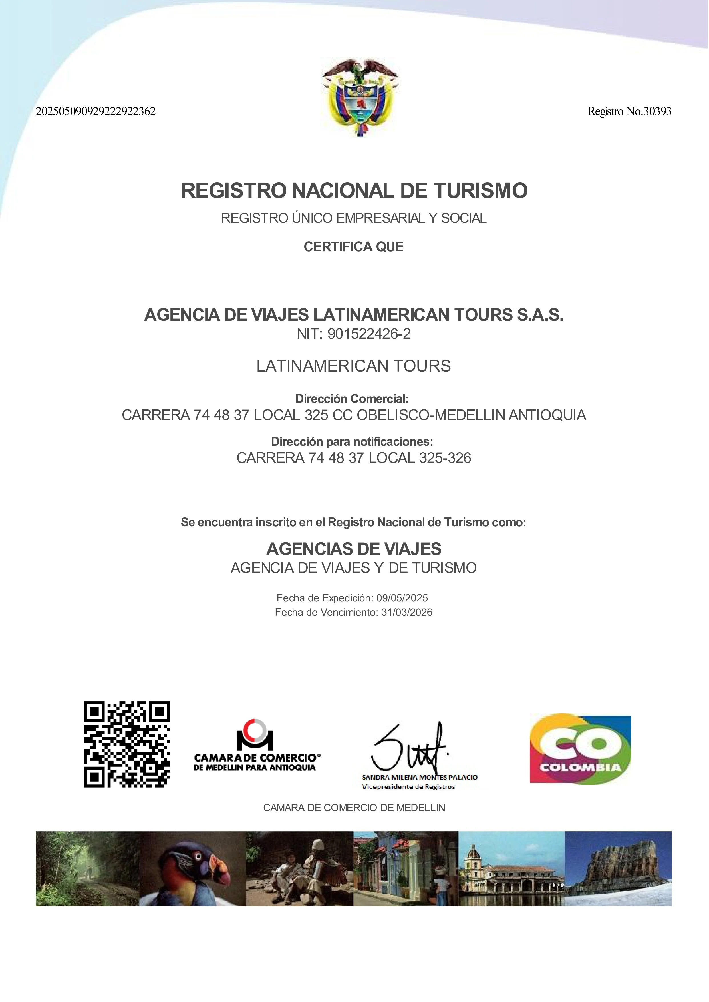 registro nacional de turismo
